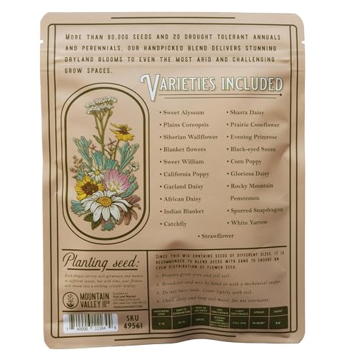 Sustainable Seed Co Wildflower Seed Bulk 2 oz 80 (Drought-Tolerant)