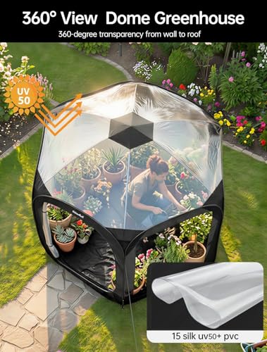 Pop Up Greenhouse Tent (90.6"Tall Black Greenhouse)