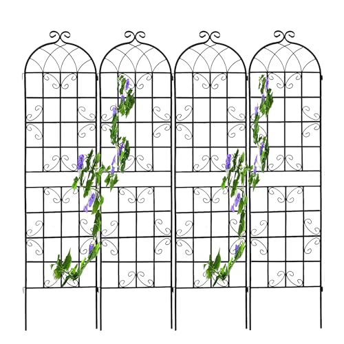 4 Pack Metal Garden Trellis for Climbing Plants