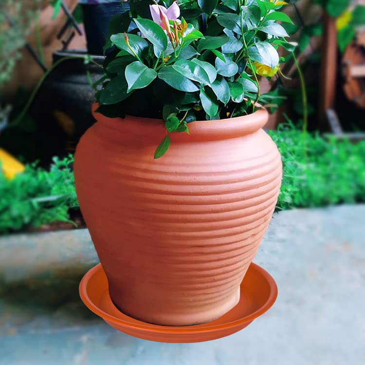 Plant Saucer Pot Tray 14 inch (14" - 4 Pack / Terracotta)