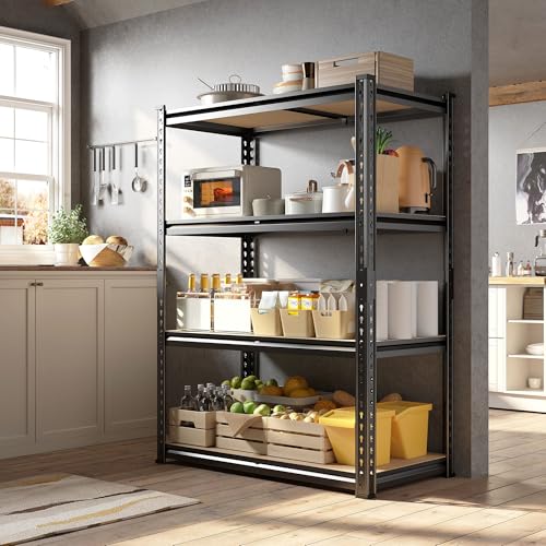 4 Tier Garage Shelving (15.7"D × 31.5"W × 48"H)