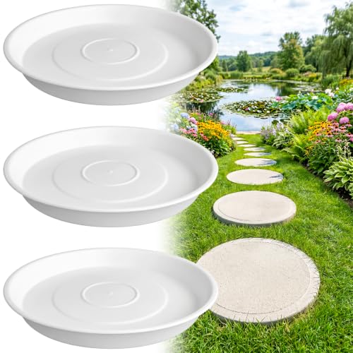 3PCS Round Stepping Stone Mold (12.6"/3PCS / White)