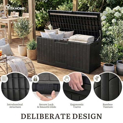 120 Gallon Large Deck Box (Black / 120 Gallon)