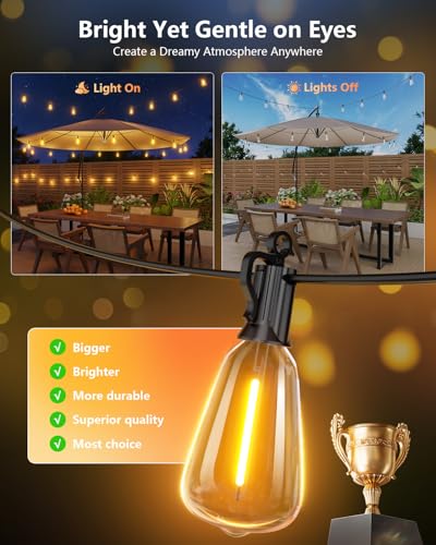 151FT Solar String Lights Outdoor (151FT(48+2 Sockets))