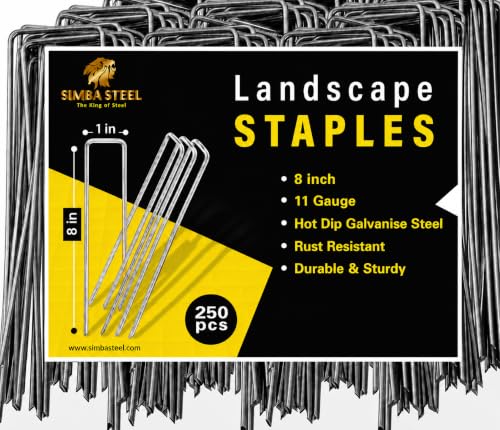 125 Pack x 8 Inch Landscape Staples Galvanised (8 Inch)