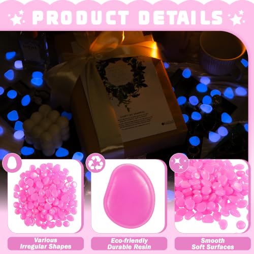 150 PCS Glow in The Dark Rocks (Purple/150 pcs / 2.5x2x0.5cm)