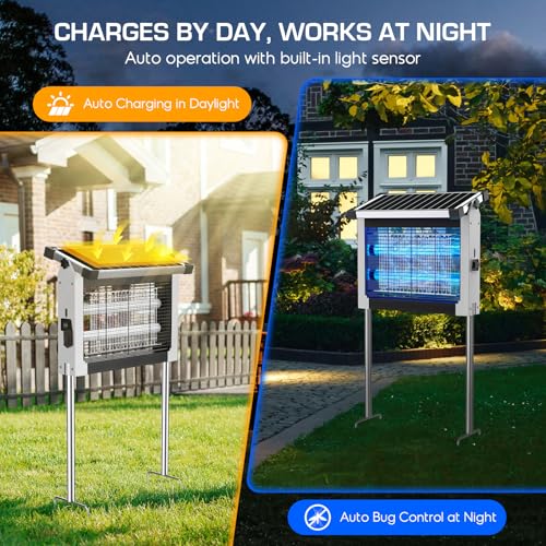 Solar Bug Zapper Outdoor (White)