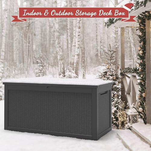 320 Gallon Deck Box (320 Gallon / Rattan Black)