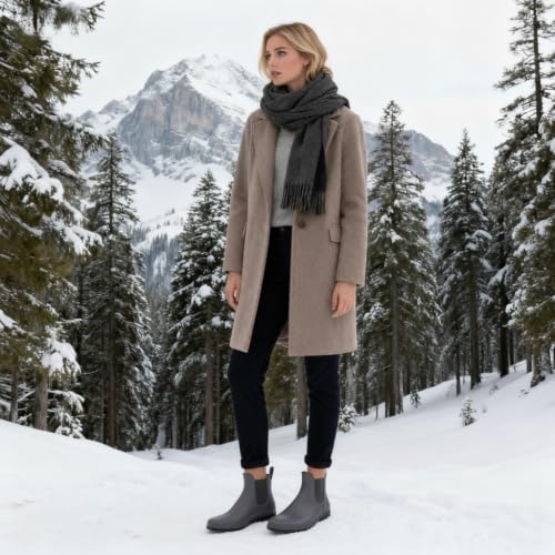 Women's Ankle Rain Boots Waterproof Chelsea Boots