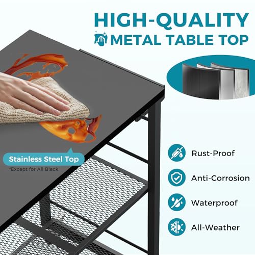 Folding Outdoor Grill Cart with Wheels