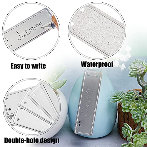 60 Pieces Aluminum Metal Plant Labels Tree Tags Writable