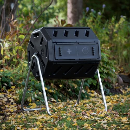 IM4000 Dual Chamber Tumbling Composter (Black / 37 gallon)