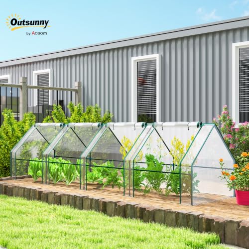 12' x 3' x 3' Mini Greenhouse Portable with Zippered Doors Clear (Clear / 12' x 3' x 3')