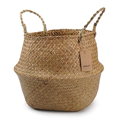 Seagrass Plant Basket with Handles