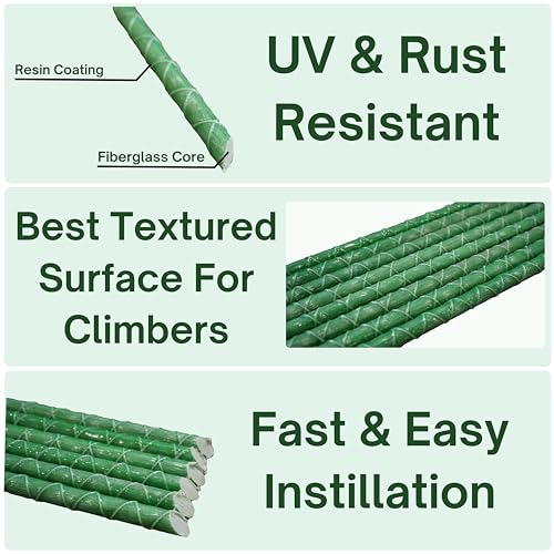 5 Ft Fiberglass Eco Friendly Garden Stakes 100 Pack (100 Count)