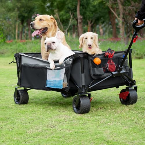600L Beast Wagon 26" W Extra Wide All Terrain Folding w (Gray / 600L)