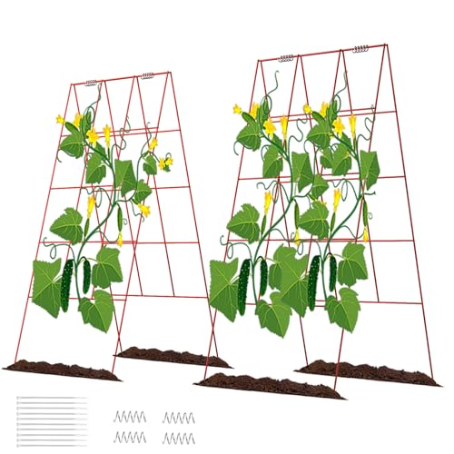39" Cucumber Trellis (39" H / Red)