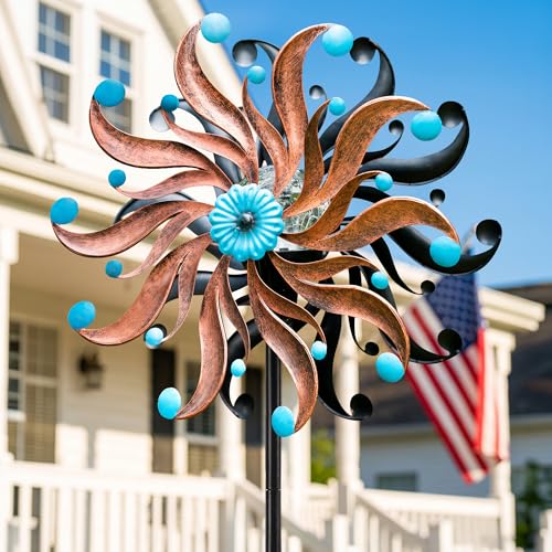 Solar Wind Spinner (Rustic Copper & Turquoise)