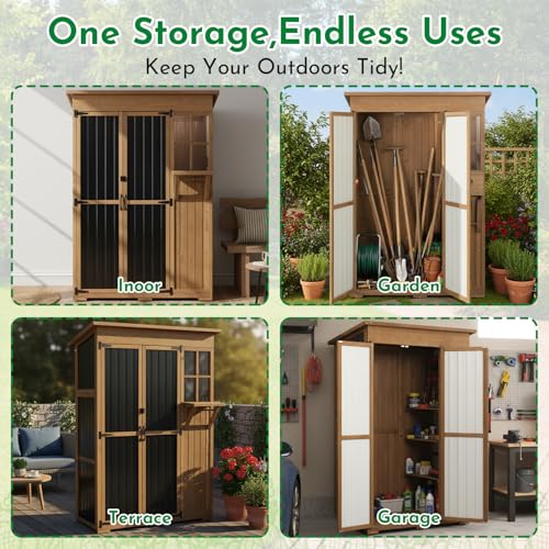 Outdoor Storage Cabinet (Black / 47" x 20" x 70")