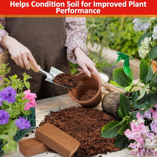 8 Pack Coco Coir Bricks for Plants (179.2 Ounce)