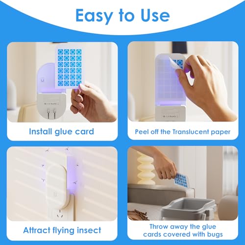 6 Pack Magnetism Glue Cards TIENBE Indoor Plug (White / 6 Glue Cards)