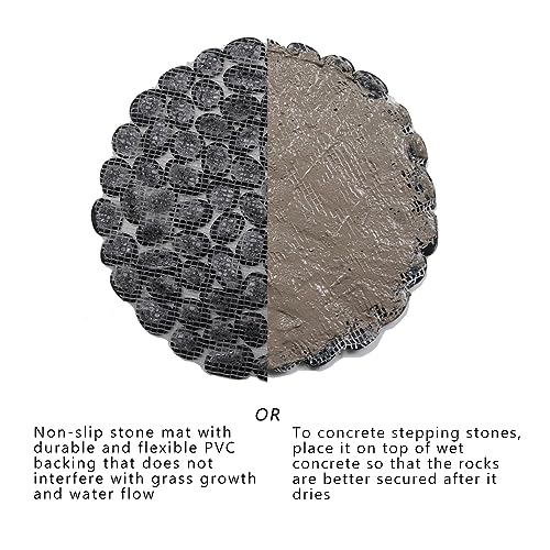 12 inch River Rock Stepping Stone (Roundness / Black)