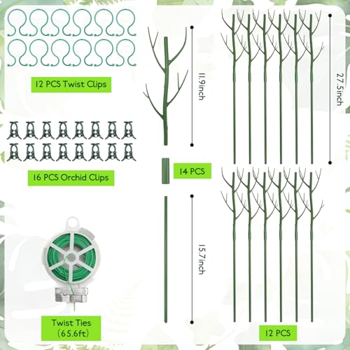 12 Pack Monstera Plant Support Stakes (12Pack-27.5 Inch)
