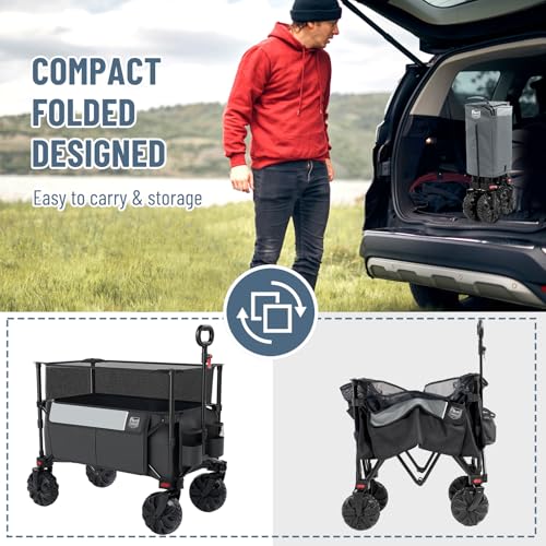 Foldable Wagon 350L Extendable Height (Gray / 350L)