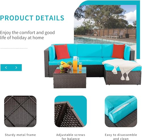 5 Pieces Patio Furniture Sets Outdoor All