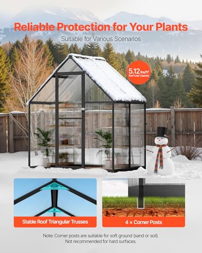 6 x 4 FT Polycarbonate Greenhouse (6*4 Ft)