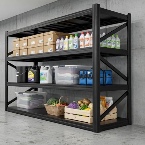 4 Tier Heavy Duty Garage Shelving (4T 71" W × 24" D × 71" H)