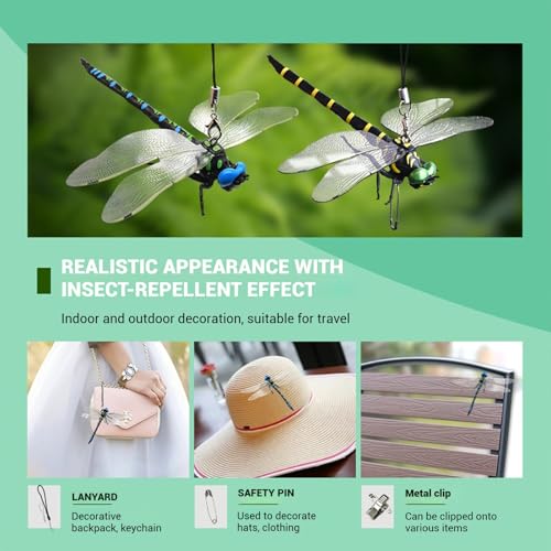 2 Pcs Dragon Fly Clips for Bugs Repellent (2 Count)