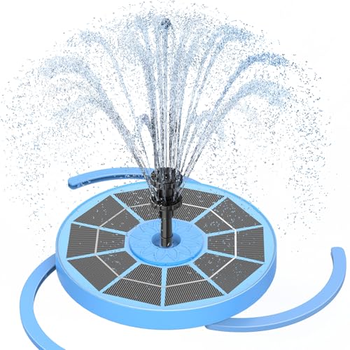 3.5W Solar Fountain Built (Blue / 3.5W-1500mAh Battery)