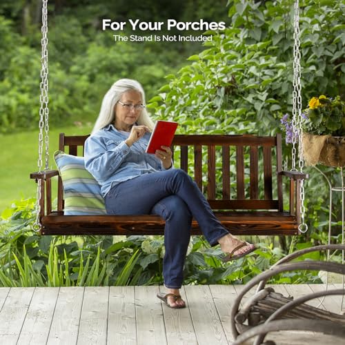 Upgraded 5 FT Wooden Porch Swing