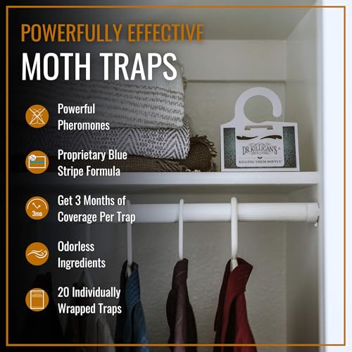 Premium Clothing Moth Traps with Pheromones (White)