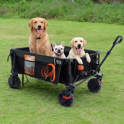 600L Beast Wagon 26" W Extra Wide All Terrain Folding w (Black / 600L)