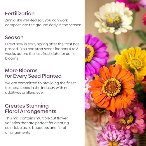 Zinnia Seeds Mix for 2026