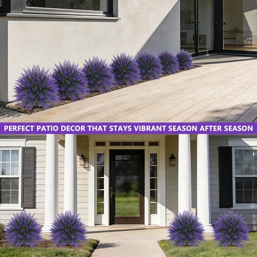 Artificial 2 Pack Lavender UV Resistant Topiary Ball for Outdoor (Lavender Ball)