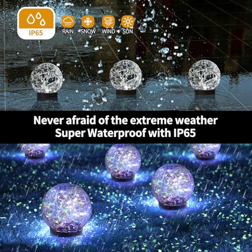 Solar Globe Lights Outdoor Waterproof (Multicolor / 6 Globes)