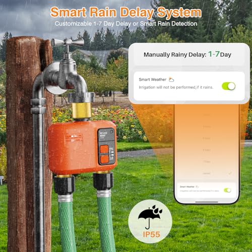 WiFi Sprinkler Timer 2 Zone (2 Outlet- Brass)