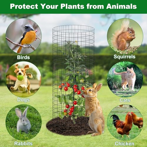 12 Set Plant Protectors Covers from Animals (24 IN x12 IN / Black)