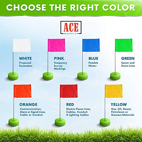 White Marking Flags 1000 Pack (1000 Count)