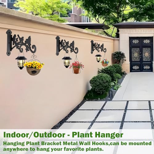 2Pcs 9in Hanging Plant Hanger Outdoor Heavy Duty Plant Bracket Wall Hooks