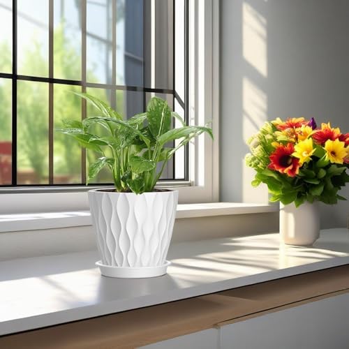 4 Inch Plant Pots (White / 4inch)