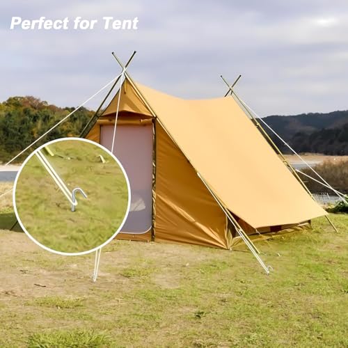 Metal Tent Stakes Heavy Duty 9 Inch (9" x 25 Pcs - 6mm)