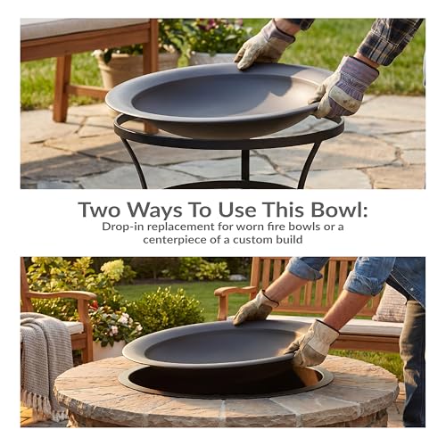 Sunnydaze Outdoor Fire Pit Bowl Replacement Insert (Black / 26 in)