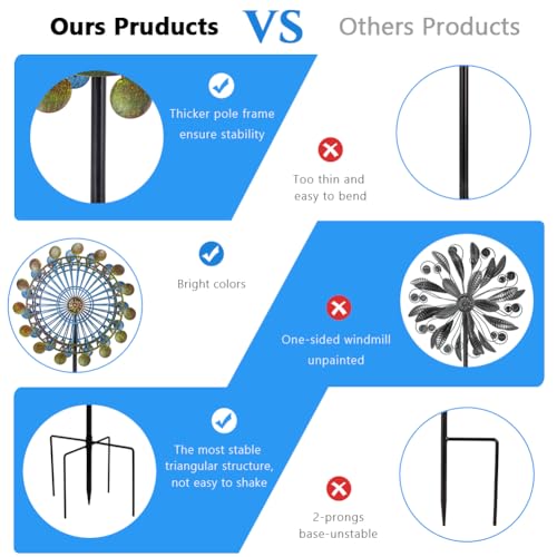 360° Wind Spinners Outdoor (13-Green+Blue)
