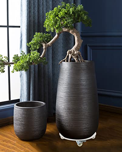 Plant Stand with Wheels (16" round white)