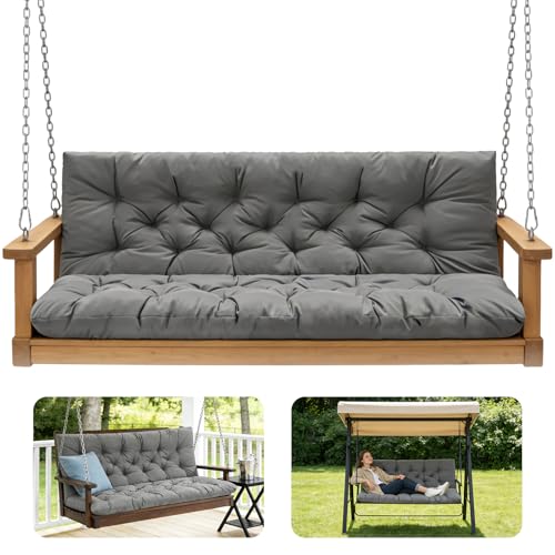 Porch Swing Cushions (Light Gray / 47x 40 inches)