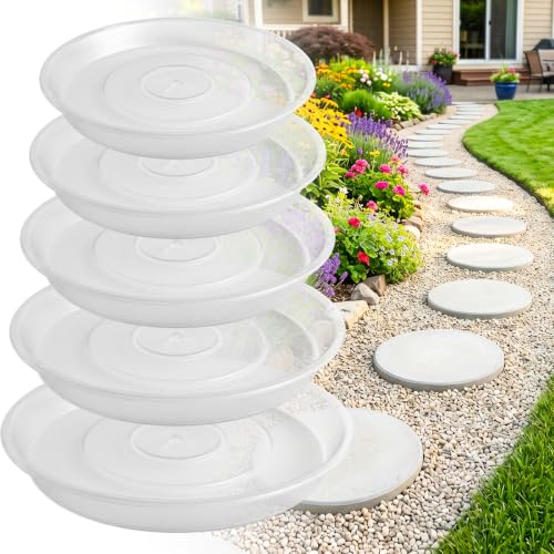 5 Size Round Stepping Stone Mold (8.7" 9.25" 10" 11.4" 12.6" / Transparent)